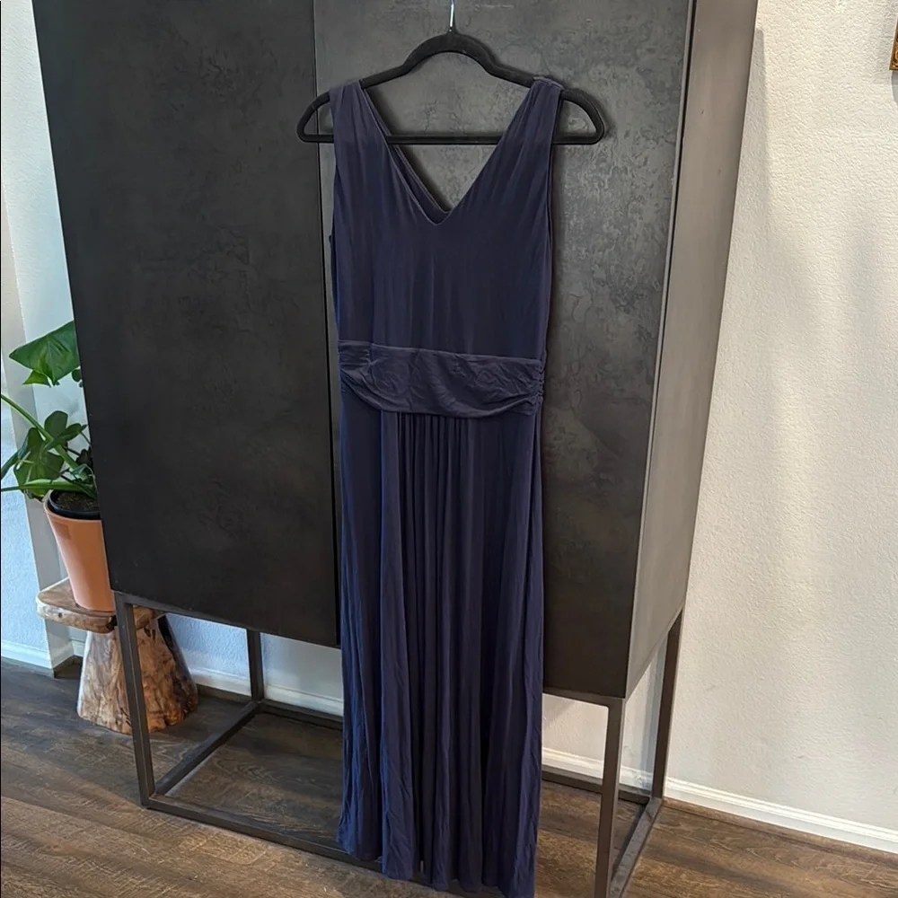 ganni wrap dress blue Navy Blue Long Glitter Prom Dress with Pockets Navy / 15